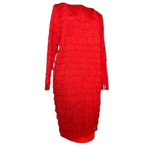 VINTAGE red flapper dress, medium ERAS TOUR